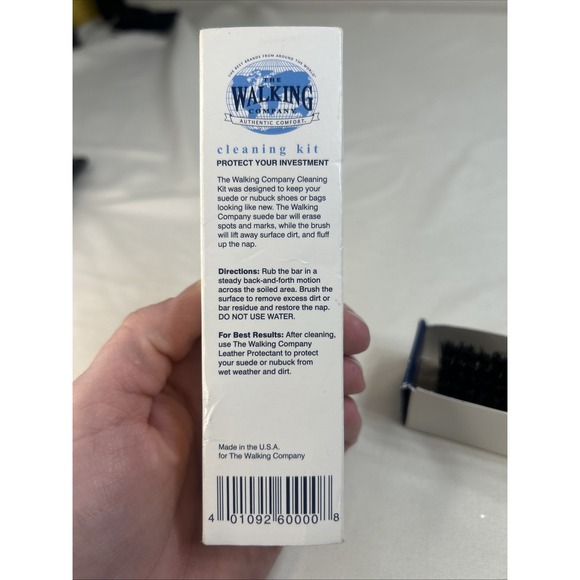 The Walking Company Cleaning Kit For Suede and Nubuc Shoes Bar and Brush In Box - Picture 4 of 4